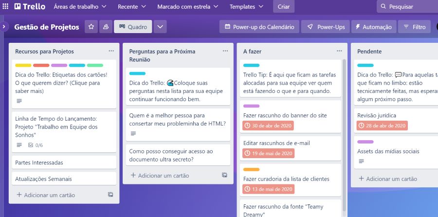 Curso Gestão de Processos Usando o Trello